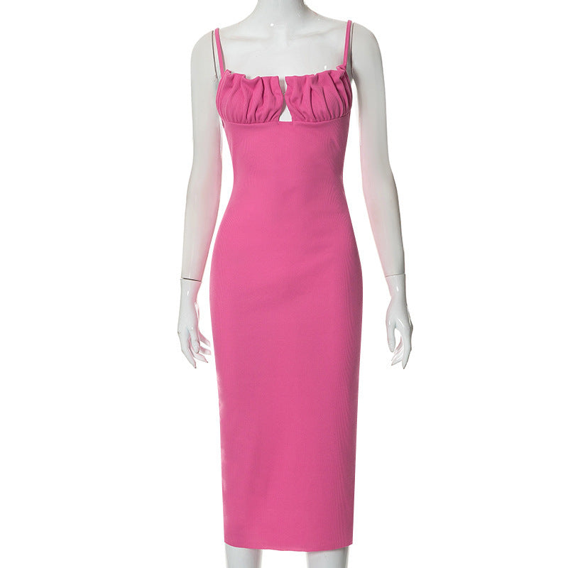 Sleeveless Slim Fit Elegant Backless Dress