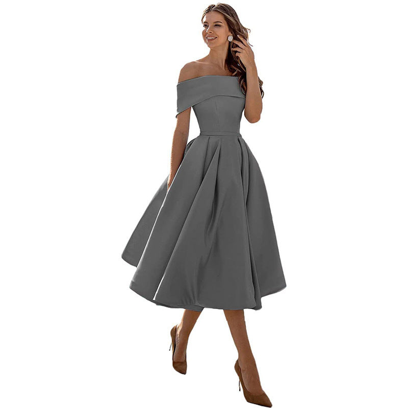 Strapless Satin Dress