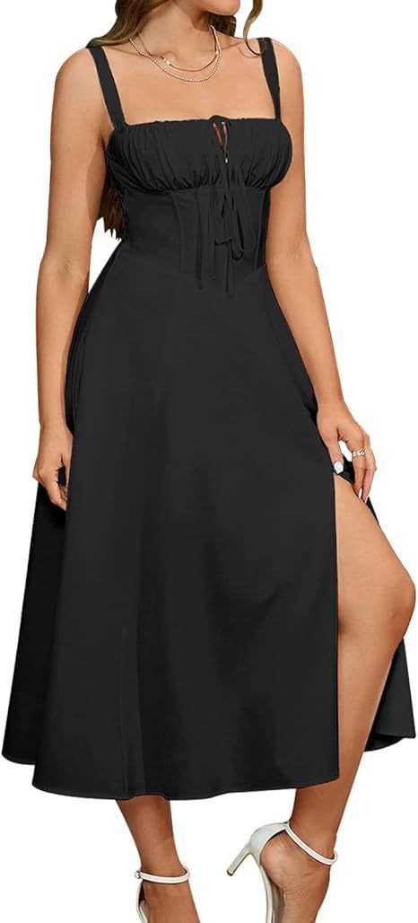 Mid-length Corset Elegant Slit Dress