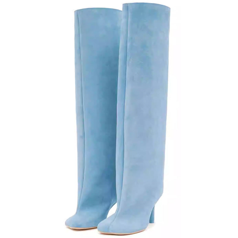 Square Head High-heel Boots