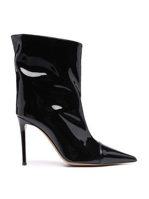 Pointed High Heel Short Leather Boot