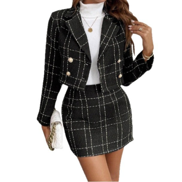 Elegant Blazer And Skirt Set - M Chic Boutique