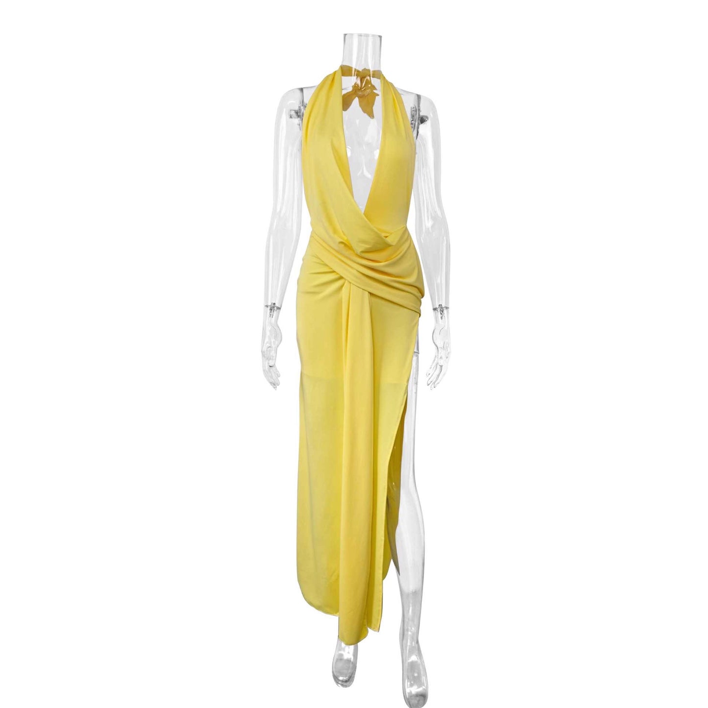 Minimalist And Elegant Ribbon-Trimmed Dress