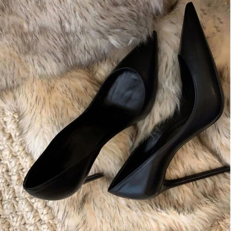 Solid Black Stilettos
