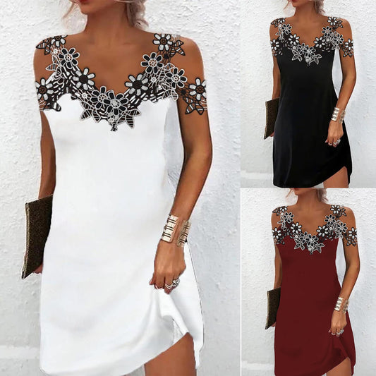 European Socialite Elegant Embroidery Dress