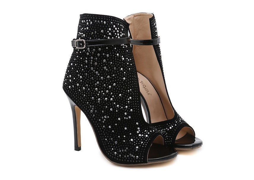 Cutout slim super high heel