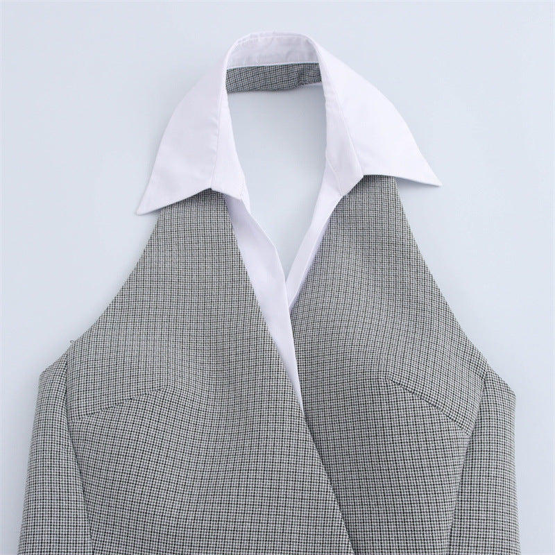 Double Breasted Sleeveless Dress