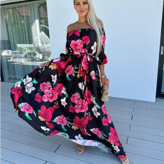 Seaside Elegant Printed Dress