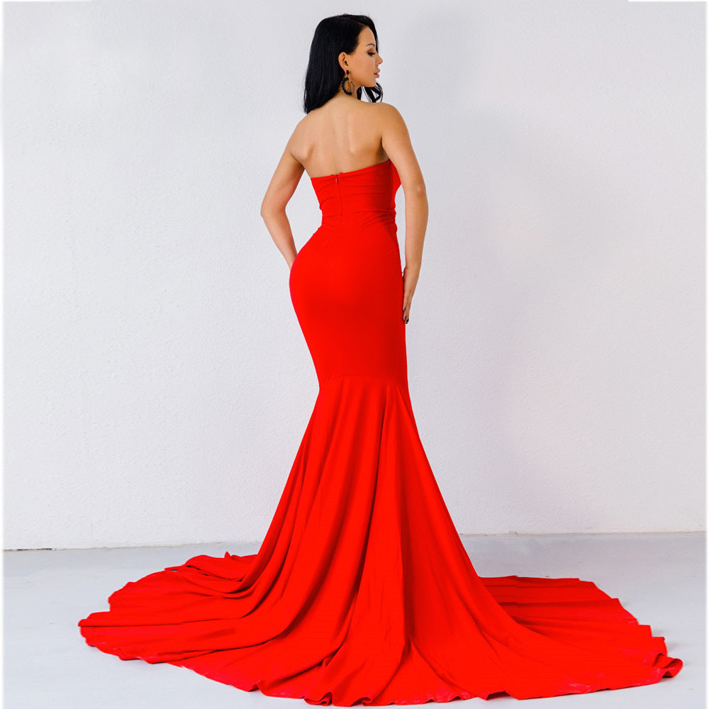 Long Evening Off-the-shoulder Elegant Dress