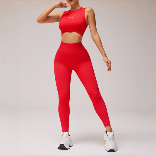 M Chic Boutique yoga top and pants set, activewear ensemble featuring a fitted crop top and matching leggings for comfortable movement.