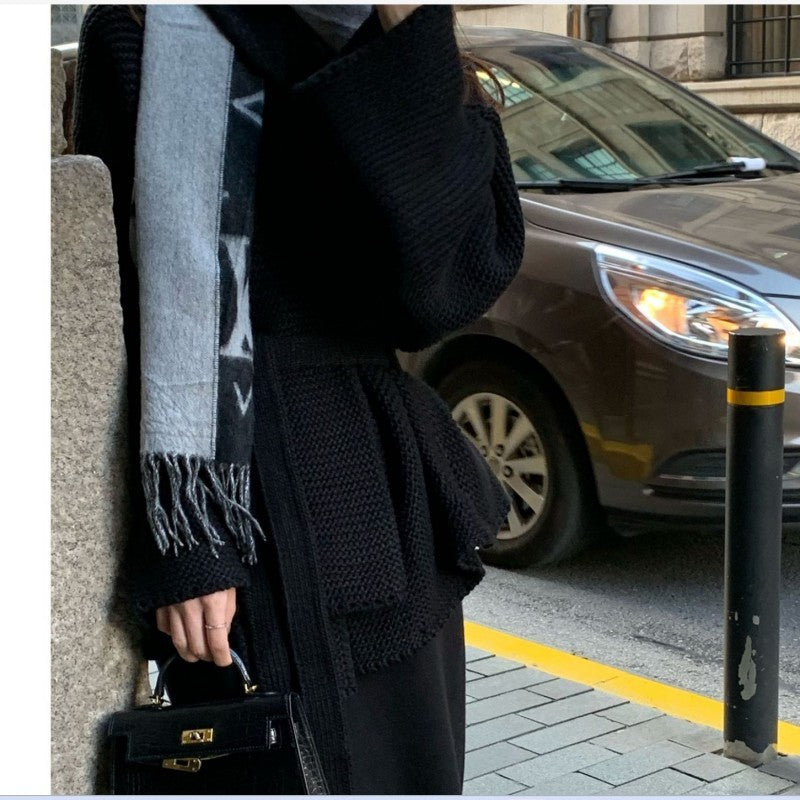 Tied Sweater Coat