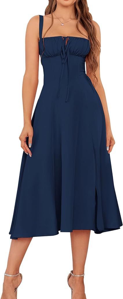Mid-length Corset Elegant Slit Dress