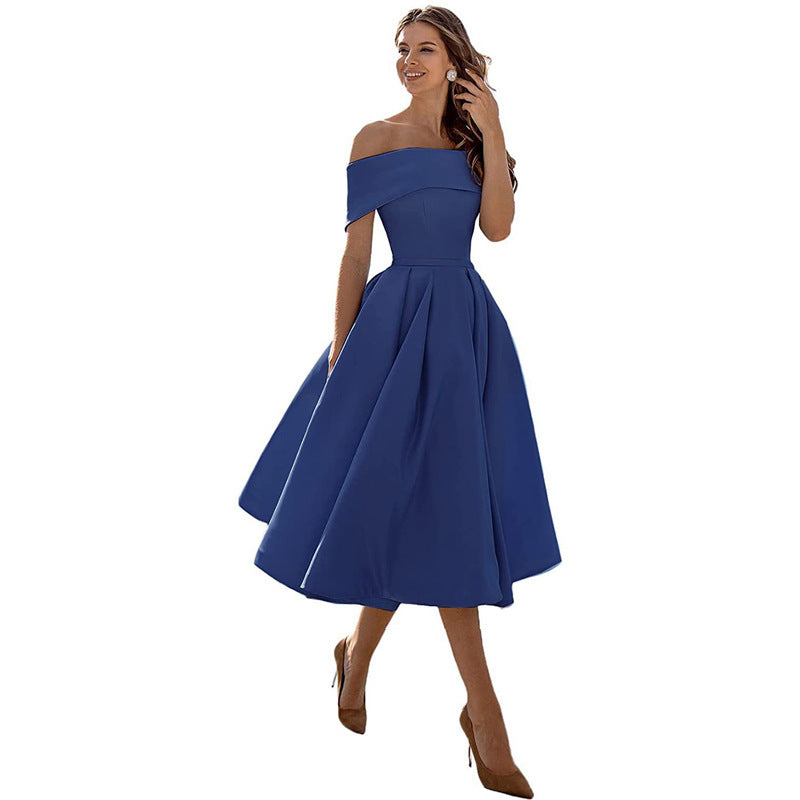 Strapless Satin Dress