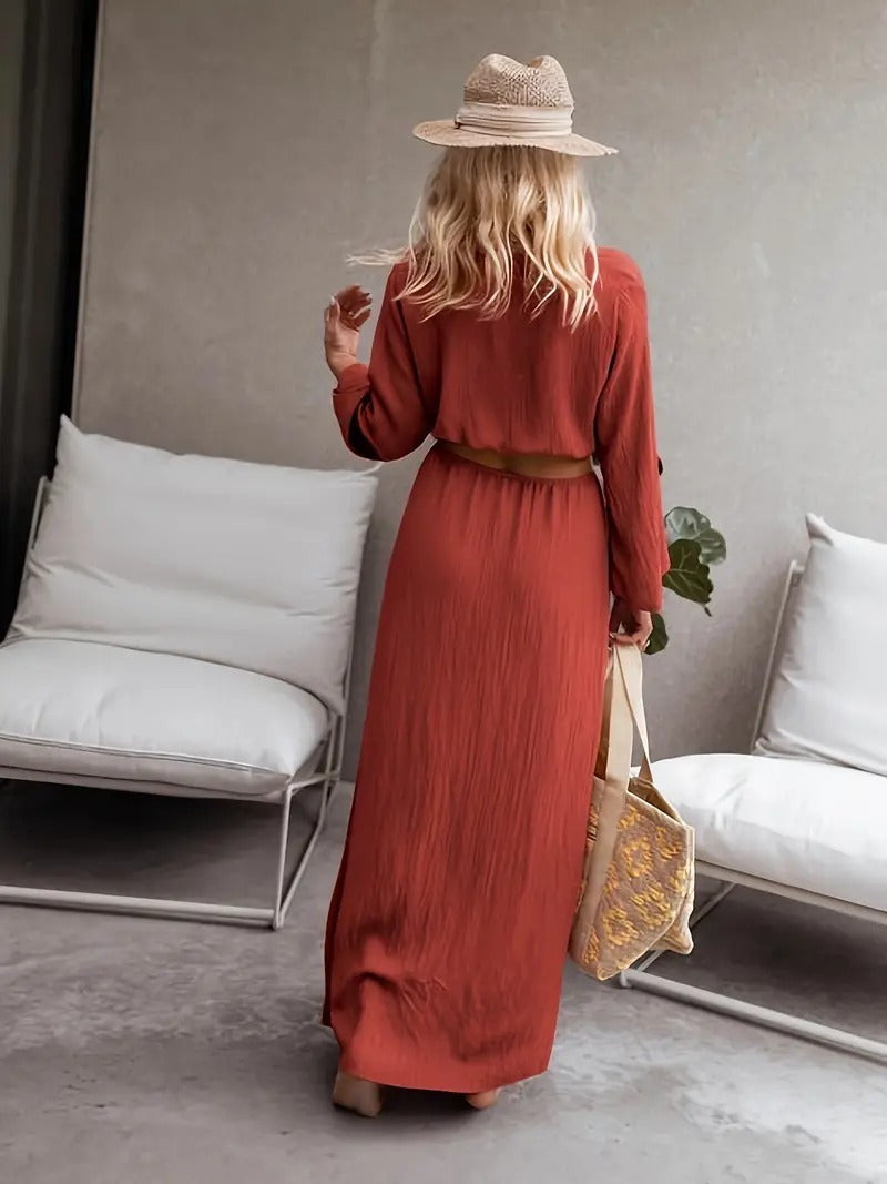 Ladies' Elegant Vacation Long Dress - M Chic Boutique