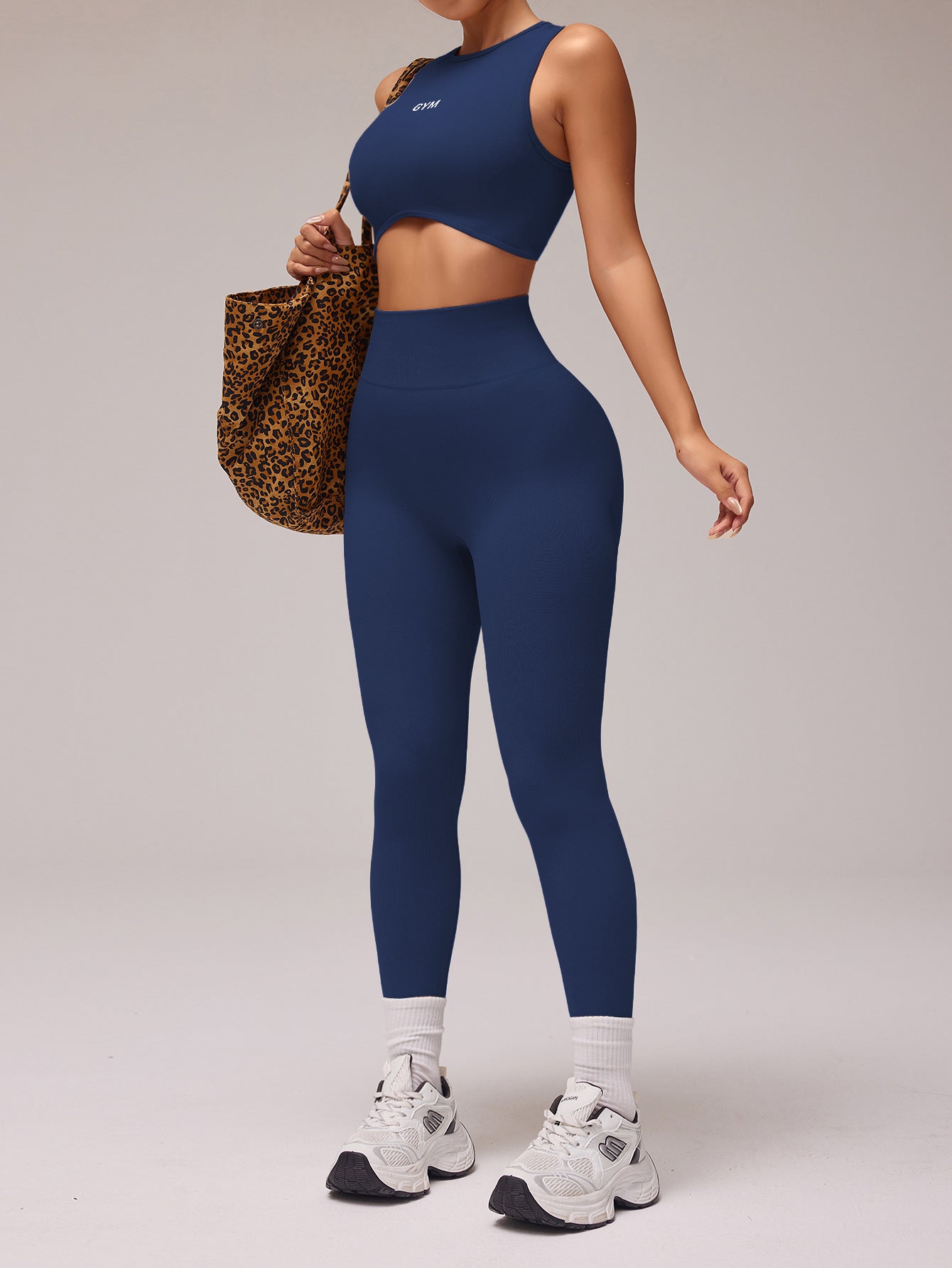 M Chic Boutique yoga top and pants activewear set, featuring a fitted crop top and high-waisted leggings for comfortable workout wear.