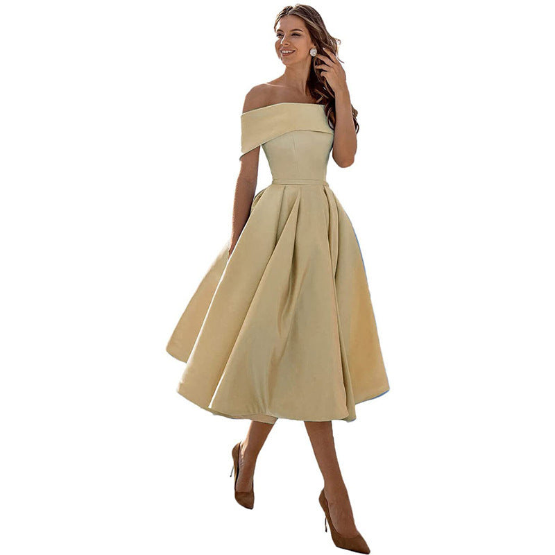 Strapless Satin Dress