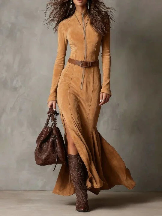 Fashionable New Elegant Zipper Dress - M Chic Boutique