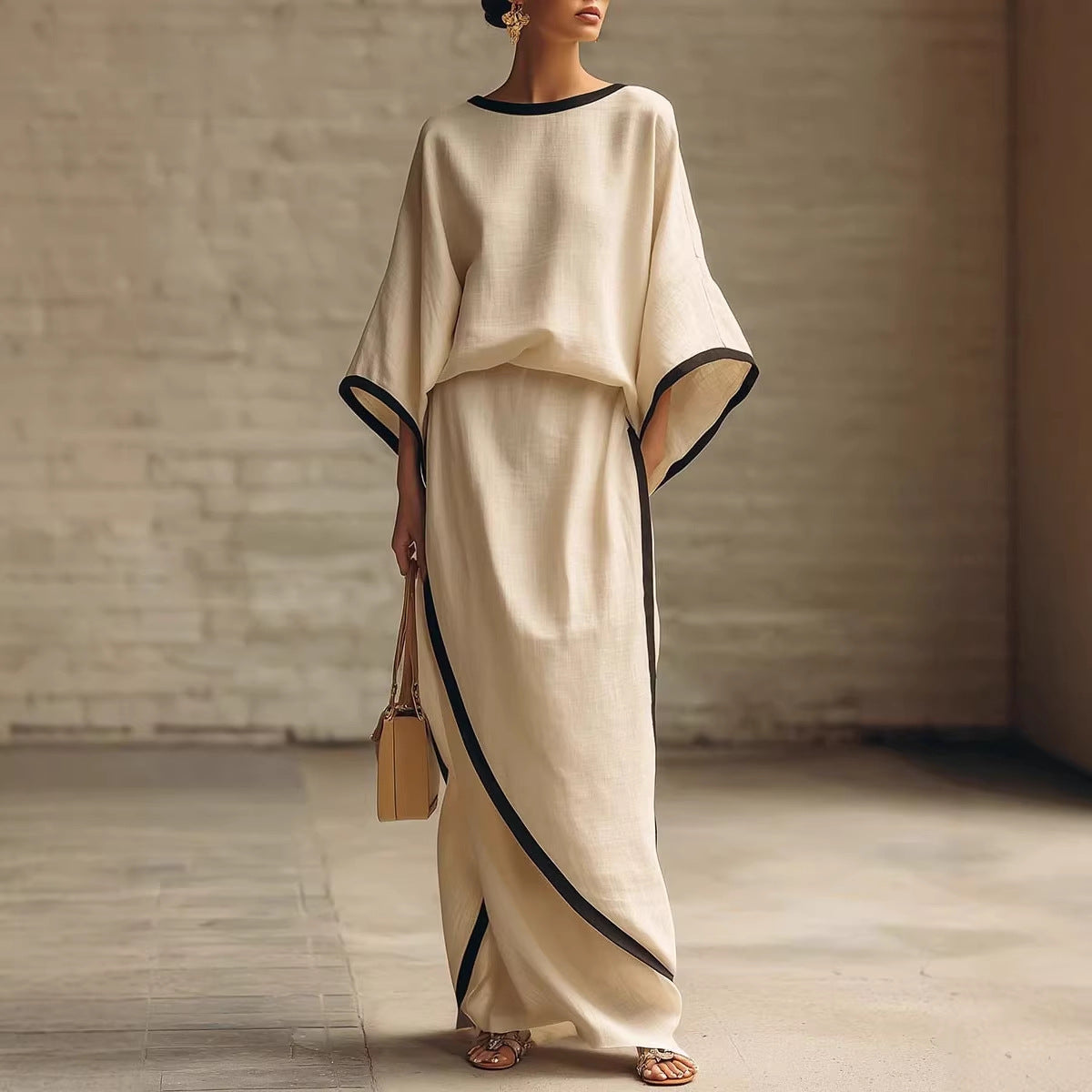 Loose-fitting Wide-leg Pants Two-piece Set