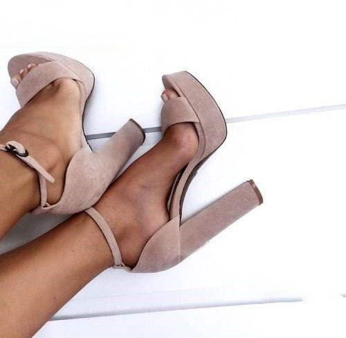 Solid Casual High Heels