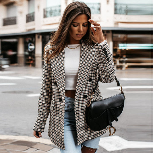 Plaid Printed Coat