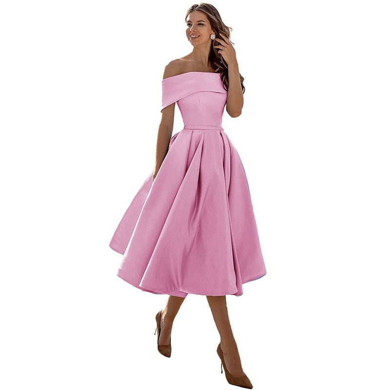 Strapless Satin Dress