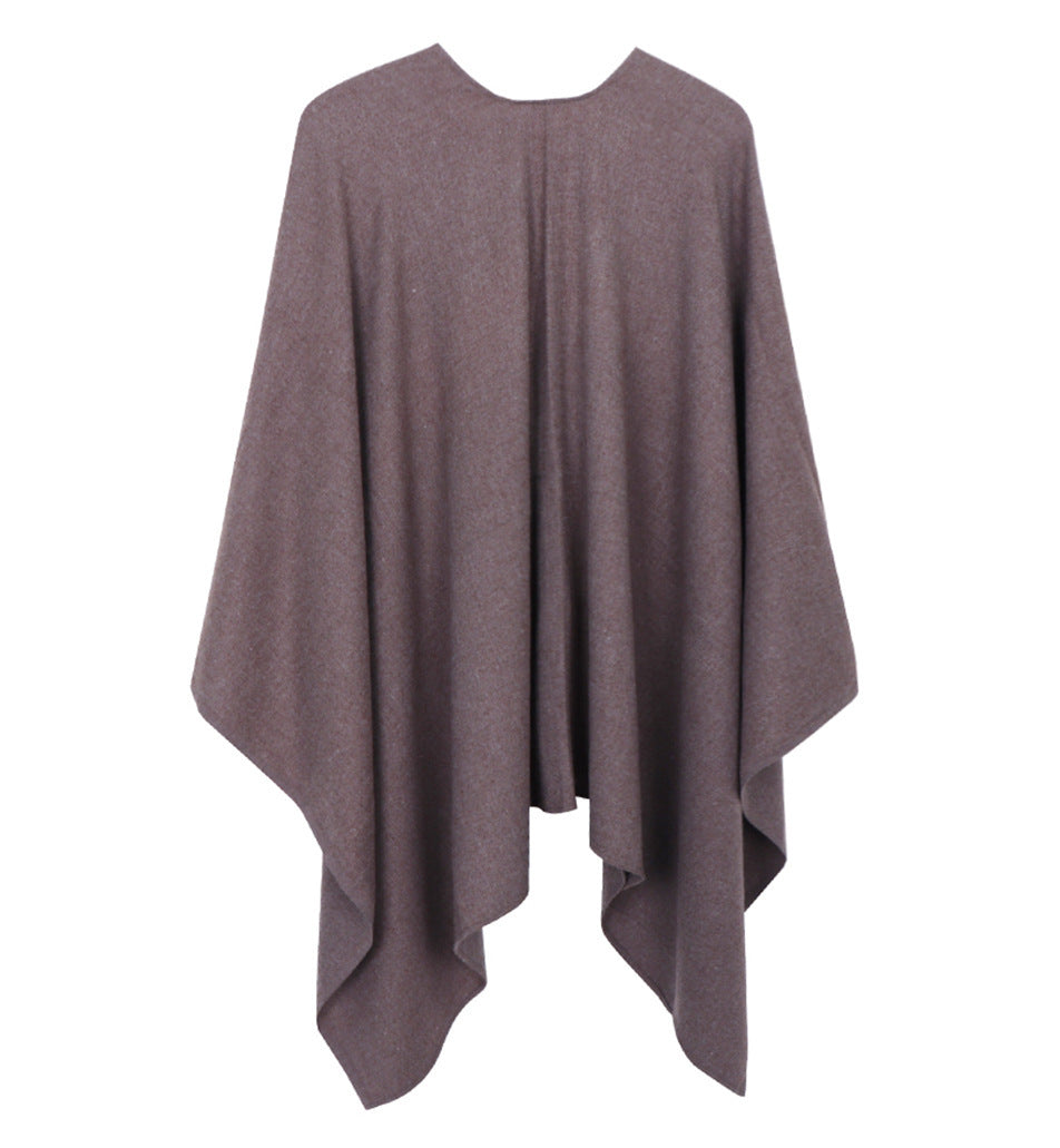 Solid Cashmere cloak shawl