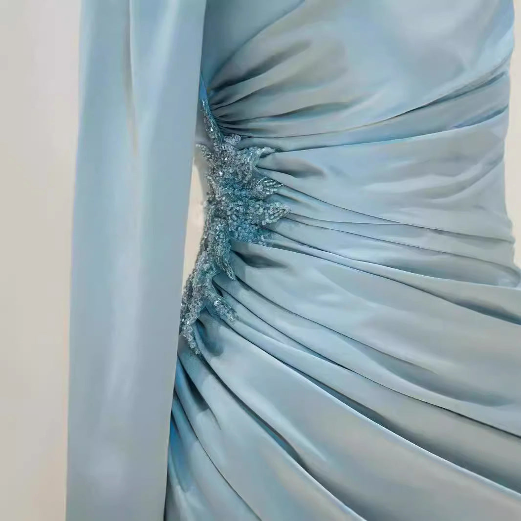 High-grade Pleated Formal Dress