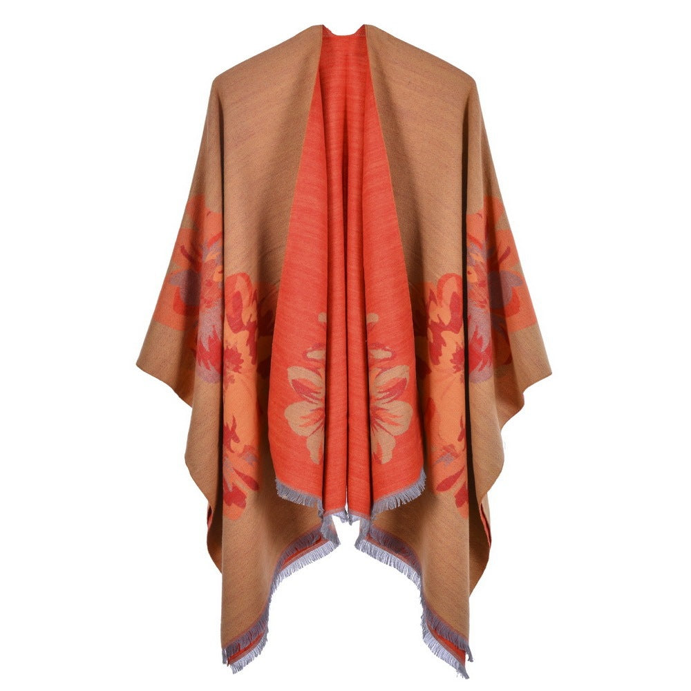 European Jacquard Thickened Shawl