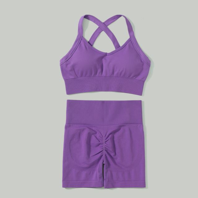 M Chic Boutique sport solid color activewear set, featuring a fitted top and matching leggings for workout or casual wear.