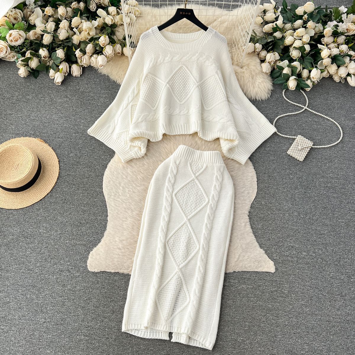Lazy Style Knit Two-piece Set