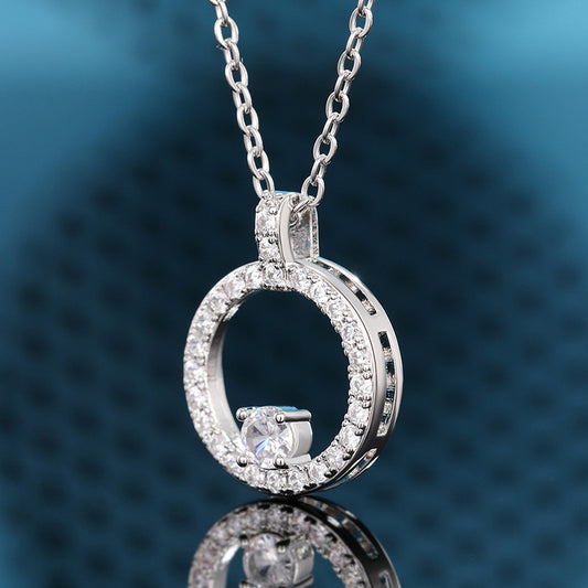 Simple Openwork Circle Set Light Luxury High-grade Socialite Cold Style Earrings Necklace