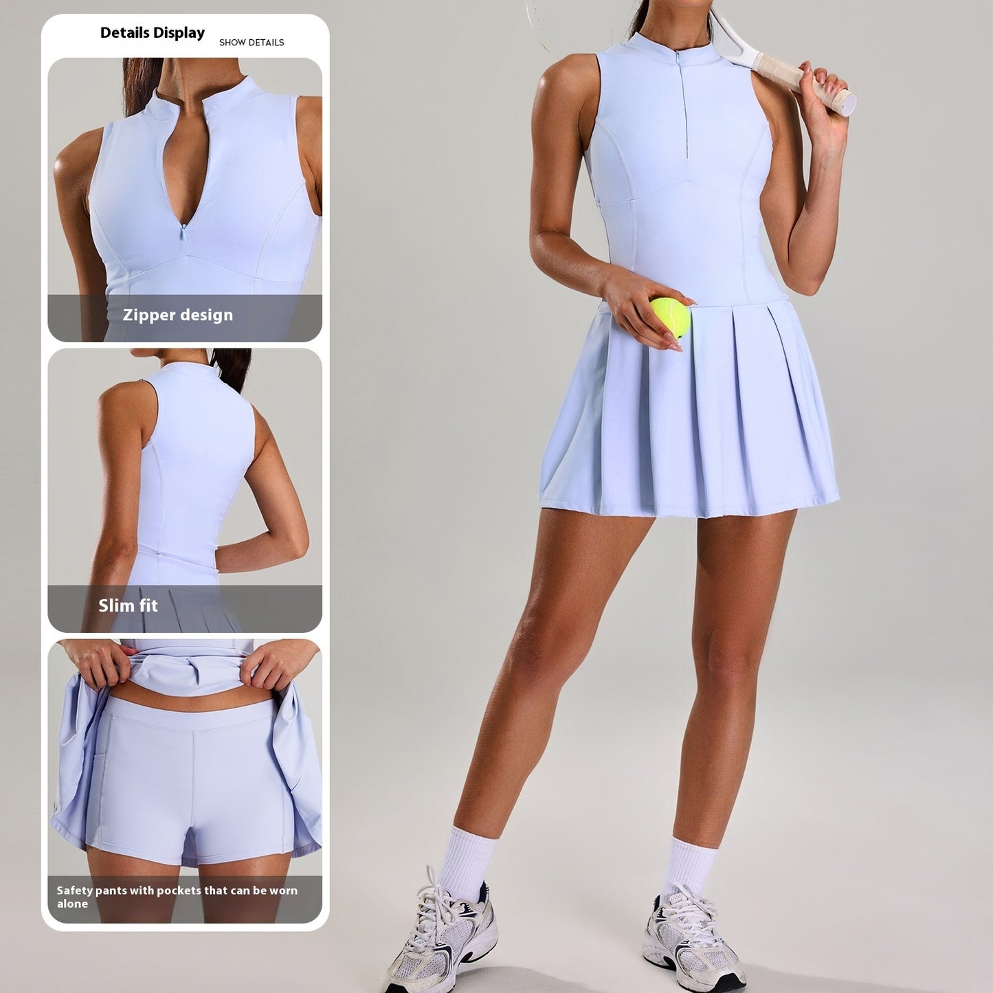 M Chic Boutique tennis skirt suit activewear set with fitted skirt and matching top, ideal for sports and casual wear.