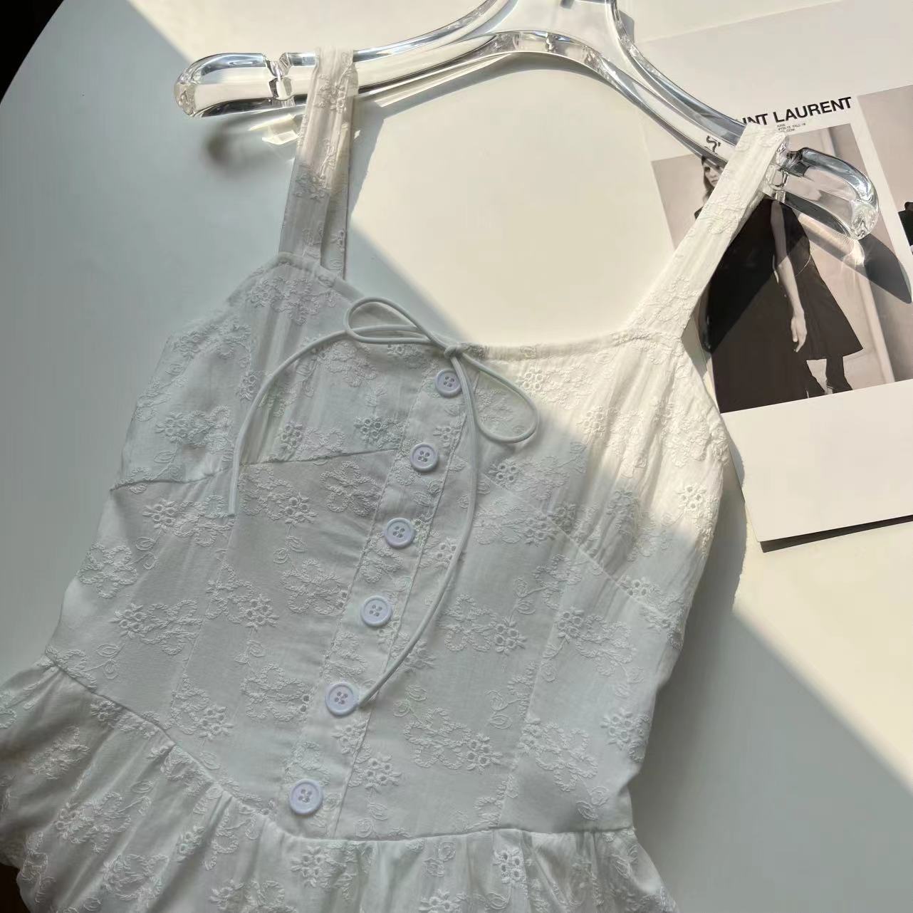 White Ballet Style Suspender Dress