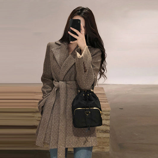 Retro British Style Loose Suit