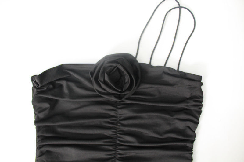 Sling Flower Pleated Dress