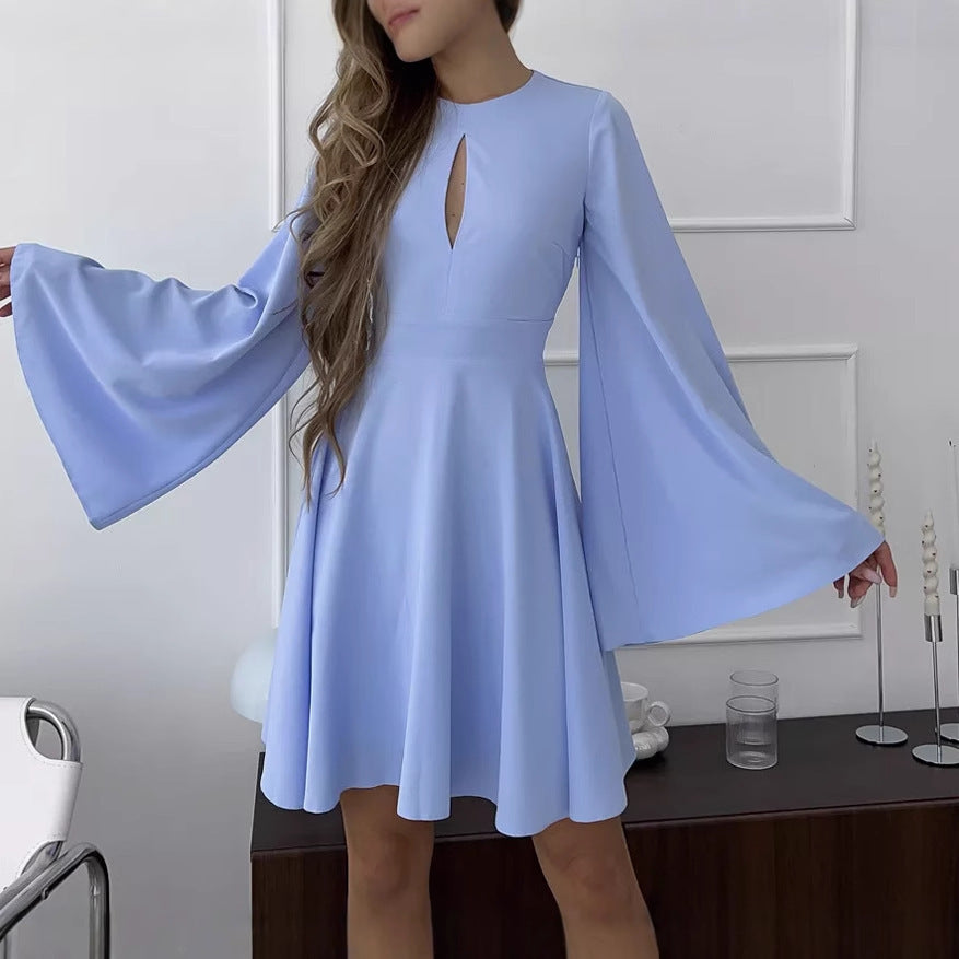 V-neck Waist-tight Dress