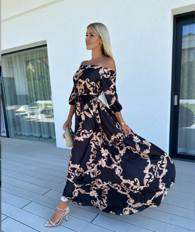 Seaside Elegant Printed Dress