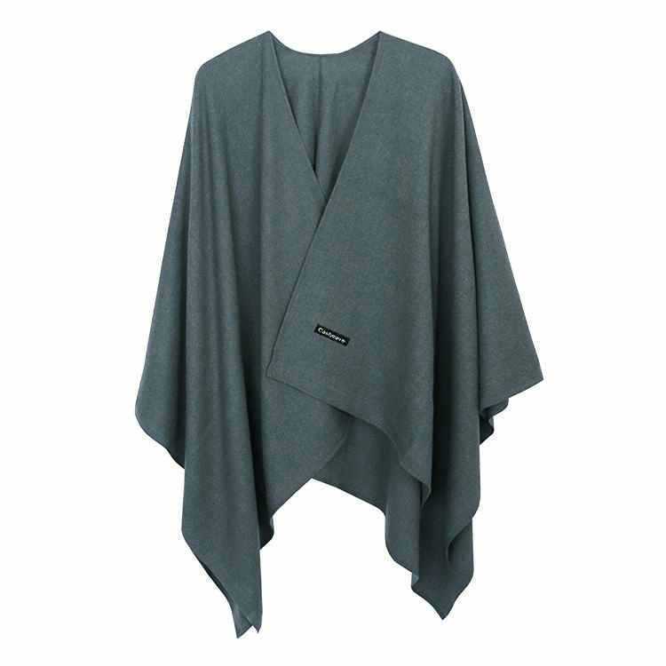 Solid Cashmere cloak shawl