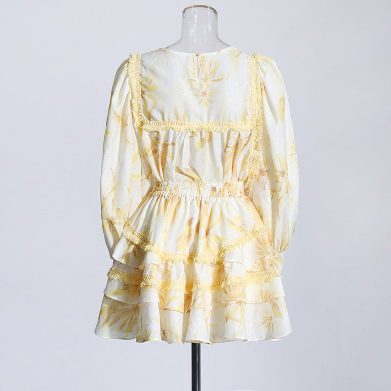 Ruffles Skirt Suit