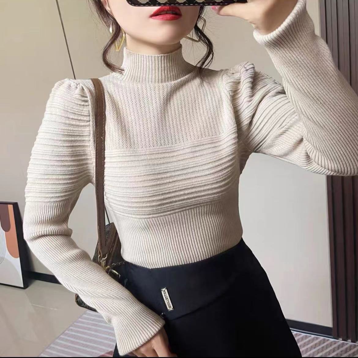 Half Turtleneck Sweater