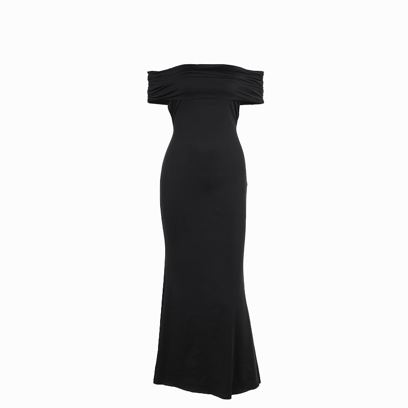 Socialite Style Elegant Backless Off-shoulder Dress