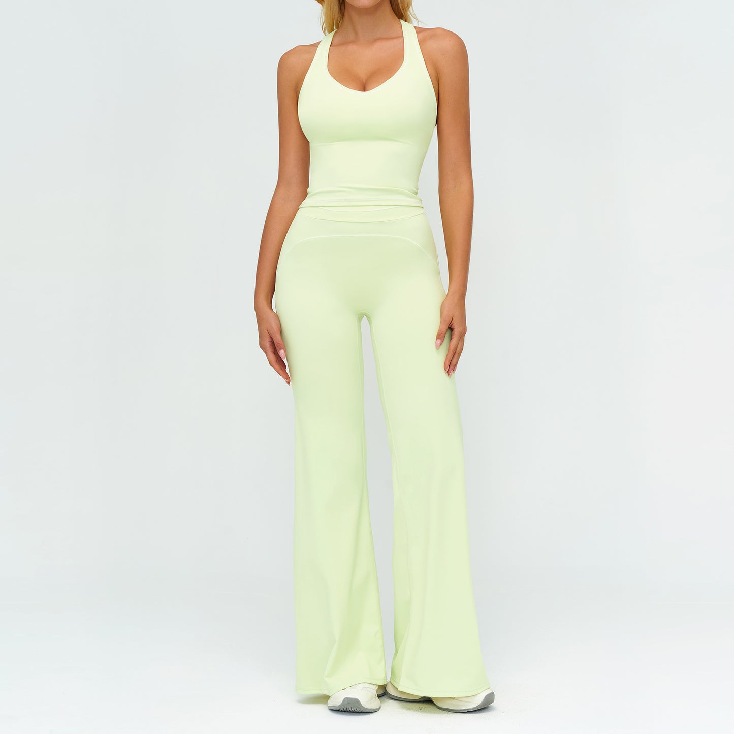 V-neck sleeveless gym set by M Chic Boutique featuring breathable activewear fabric and a fitted athletic design.