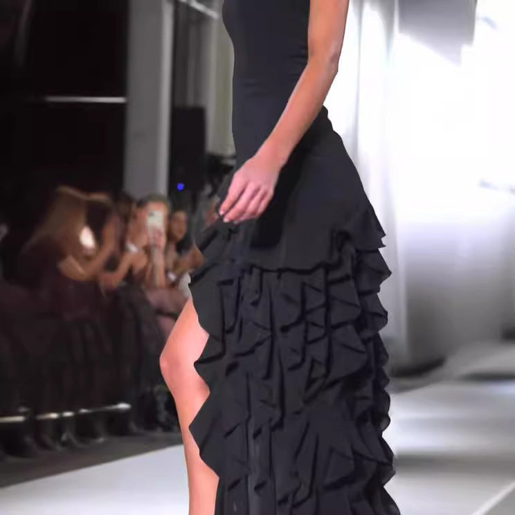 Split Stringy Dress