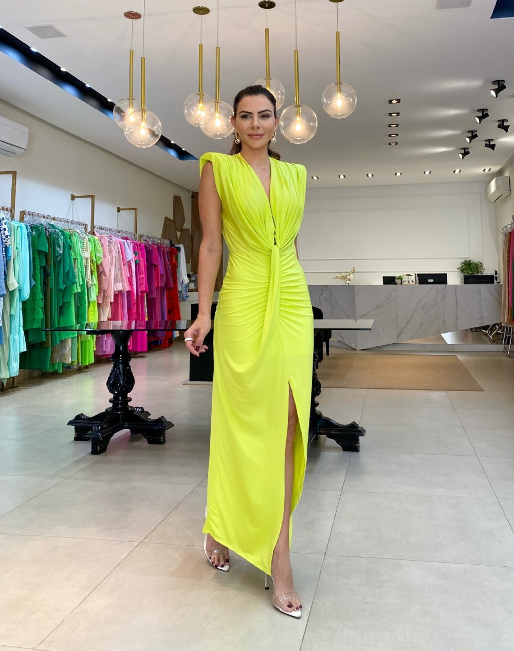 Waist Pleated Dress