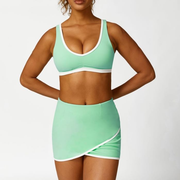 M Chic Boutique yoga suit set featuring a fitted top and matching leggings, ideal for activewear and workout sessions.