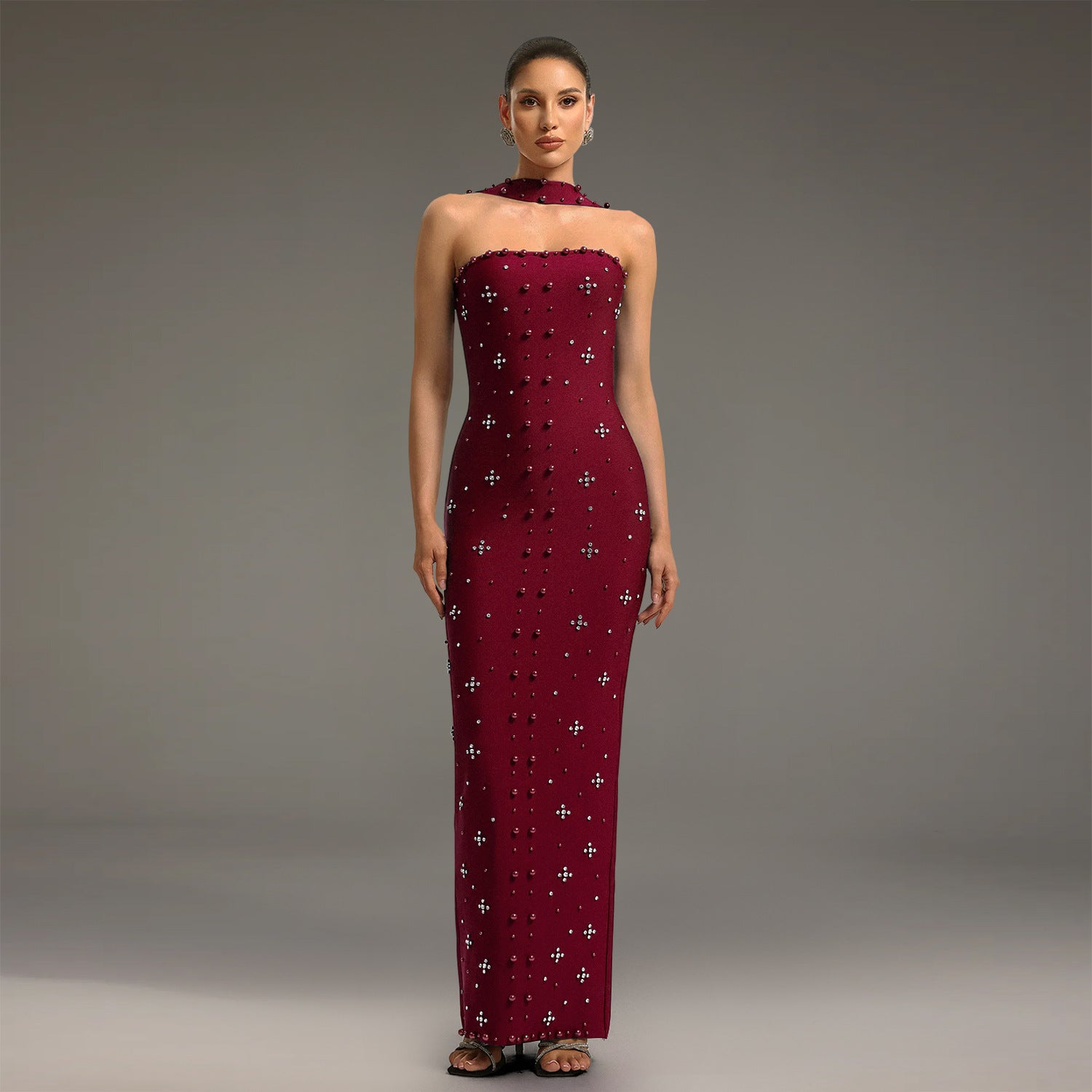 Elegant Beaded Tube Dress - M Chic Boutique