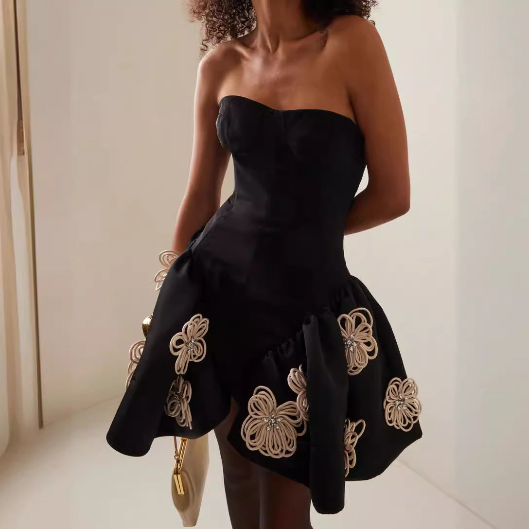 Tube Top PettiskirtFlower Bandage One-piece Dress