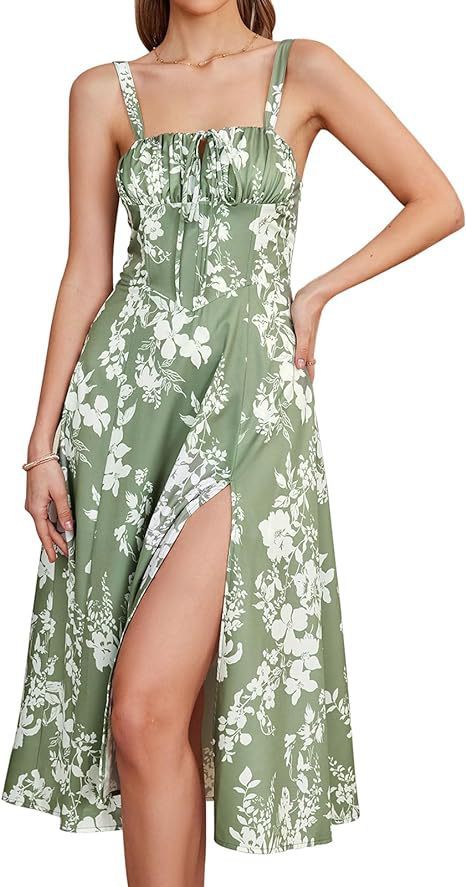 Mid-length Corset Elegant Slit Dress