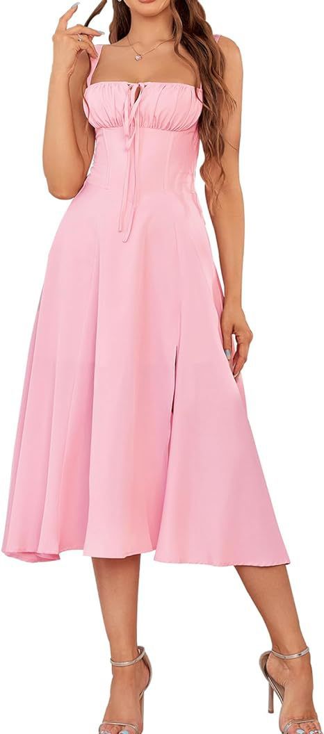 Mid-length Corset Elegant Slit Dress