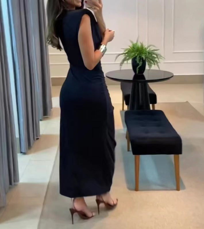 Waist Pleated Dress
